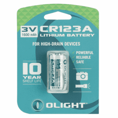 Bateria Olight 3V CR123A Li-Fe 1600 mAh