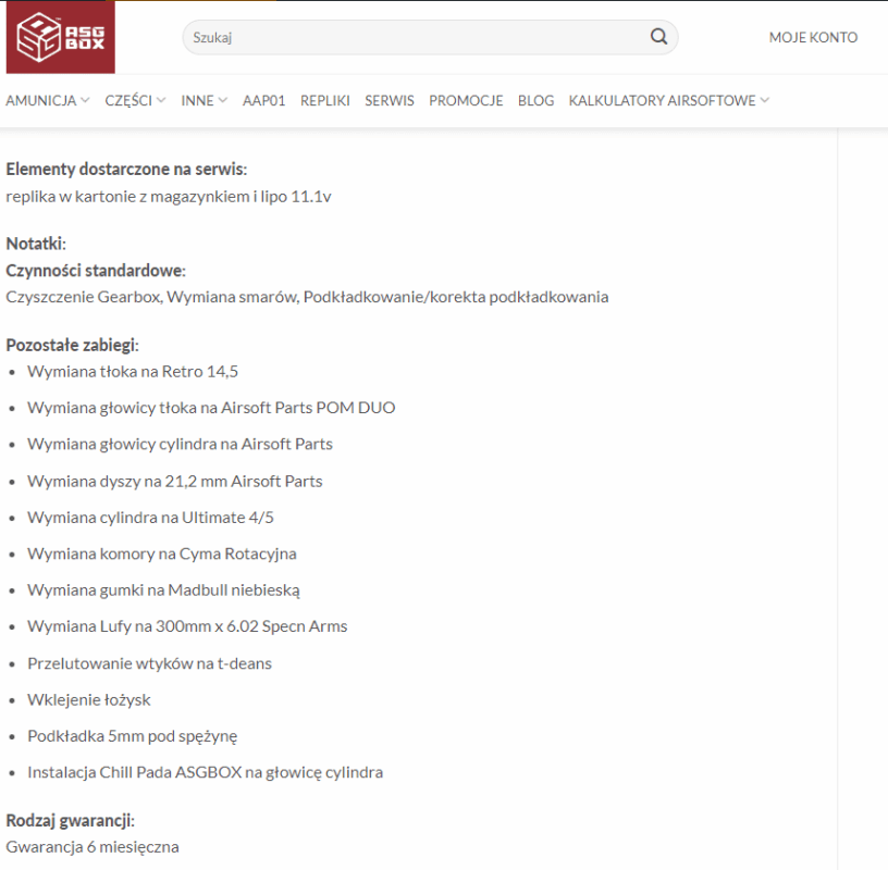 Serwis replik ASG asgbox.pl