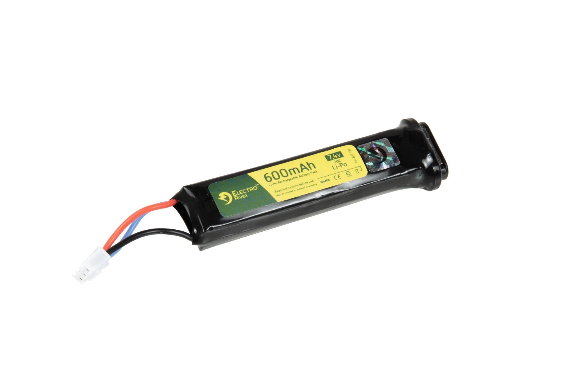 Akumulator LiPo 7.4V 600mAh 20C - AEP ELR-06-024601 asgbox.pl Akumulator LiPo 7.4V 600mAh 20C - AEP