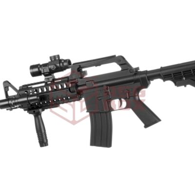 Alternative view of Well M4 RIS Commando Spring Gun Black