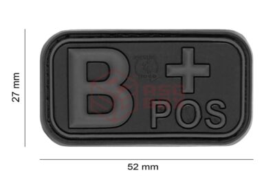 JTG Bloodtype Rubber Patch B Pos Blackops - obrazek 2