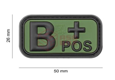 JTG Bloodtype Rubber Patch B Pos Forest - obrazek 4