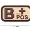 JTG Bloodtype Rubber Patch B Pos Desert OD-TM-10173431000 7096 asgbox.pl