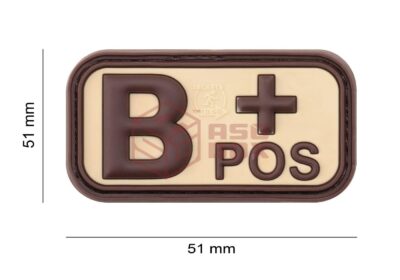 JTG Bloodtype Rubber Patch B Pos Desert - obrazek 4