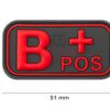 JTG Bloodtype Rubber Patch B Pos Blackmedic OD-TM-10173450500 7088 asgbox.pl