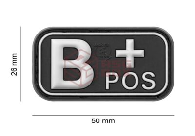 JTG Bloodtype Rubber Patch B Pos SWAT - obrazek 4