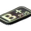 JTG Bloodtype Rubber Patch B Pos Glow OD-TM-10173460100 7104 asgbox.pl