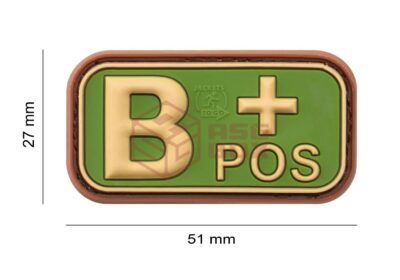 JTG Bloodtype Rubber Patch B Pos Multicam - obrazek 4