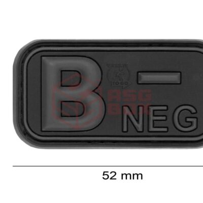 Alternative view of JTG Bloodtype Rubber Patch B Neg Blackops