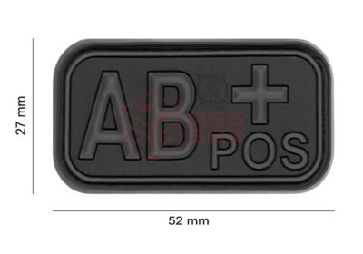 JTG Bloodtype Rubber Patch AB Pos Blackops - obrazek 2