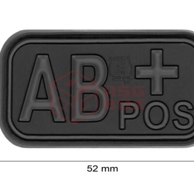 Alternative view of JTG Bloodtype Rubber Patch AB Pos Blackops