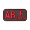 asgbox.pl - Bloodtype Rubber Patch AB Pos JTG