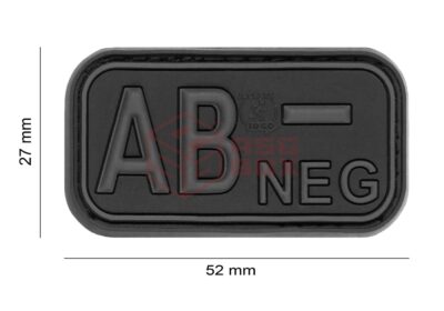 JTG Bloodtype Rubber Patch AB Neg Blackops - obrazek 2