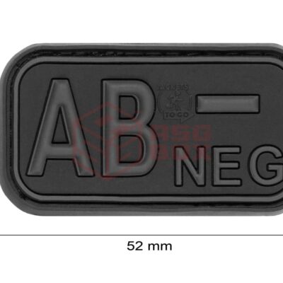 Alternative view of JTG Bloodtype Rubber Patch AB Neg Blackops