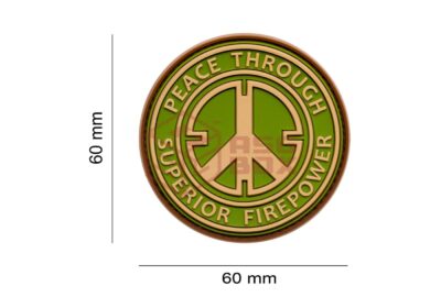 JTG Peace Rubber Patch Green - obrazek 4