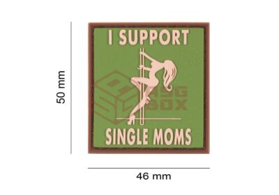 JTG I Support Single Mums Rubber Patch Green - obrazek 2