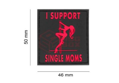 JTG I Support Single Mums Rubber Patch Blackmedic - obrazek 2
