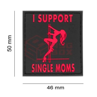 Alternative view of JTG I Support Single Mums Rubber Patch Blackmedic