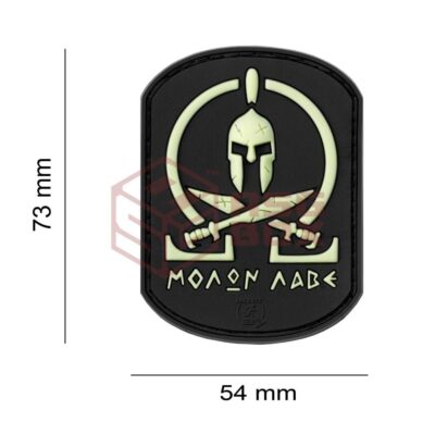 Alternative view of JTG Molon Labe Rubber Patch Glow