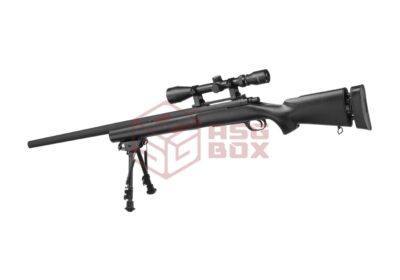 Snow Wolf M24 SWS Sniper Weapon System Set Black - obrazek 2