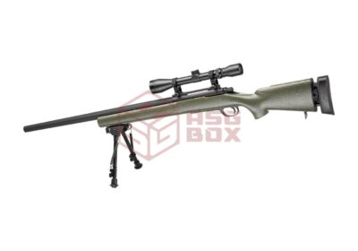 Snow Wolf M24 SWS Sniper Weapon System Set Green - obrazek 2