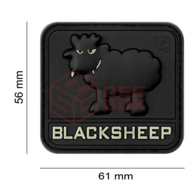 Alternative view of JTG Black Sheep Rubber Patch Glow