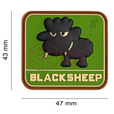 Alternative view of JTG Little Black Sheep Rubber Patch Green