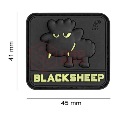 Alternative view of JTG Little Black Sheep Rubber Patch Glow