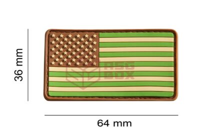 JTG US Flag Rubber Patch Green - obrazek 2