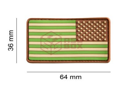 JTG US Flag Rubber Patch Reversed Green - obrazek 2