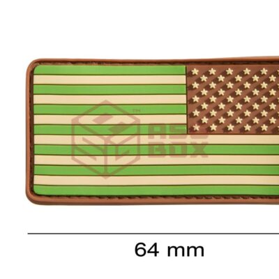 Alternative view of JTG US Flag Rubber Patch Reversed Green