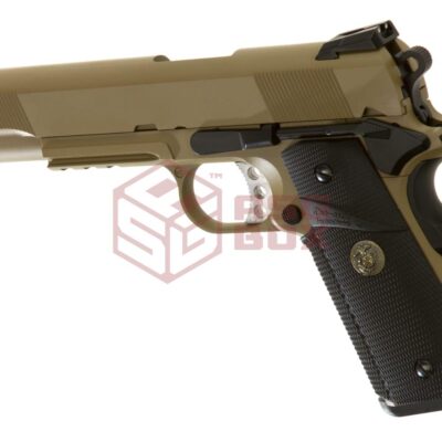 Alternative view of WE M1911 MEU Tactical Full Metal GBB Desert