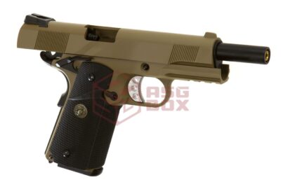 WE M1911 MEU Tactical Full Metal GBB Desert - obrazek 3
