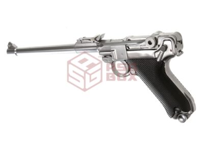 WE P08 8 Inch Full Metal GBB Silver - obrazek 2