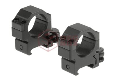 Leapers QD 25.4mm CNC Mount Rings Low Black - obrazek 2