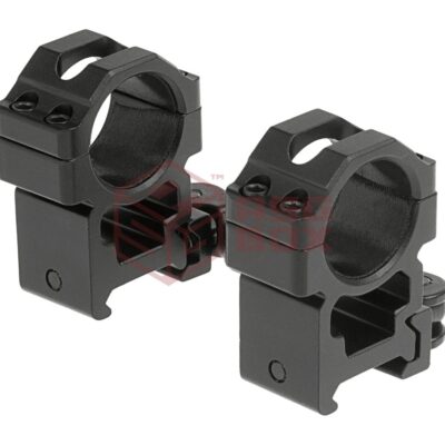 Alternative view of Leapers QD 25.4mm CNC Mount Rings High Black