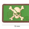 JTG Pirate Skull Rubber Patch Green OD-TM-10312120000 11596 asgbox.pl