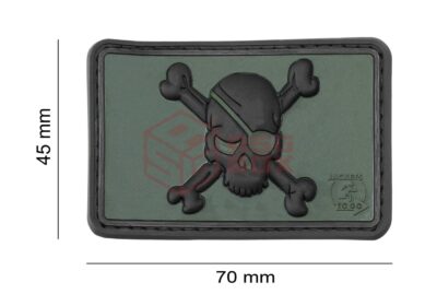 JTG Pirate Skull Rubber Patch Forest - obrazek 2