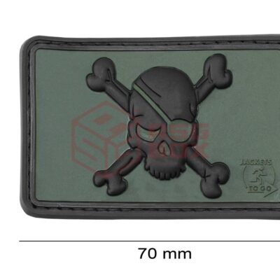 Alternative view of JTG Pirate Skull Rubber Patch Forest
