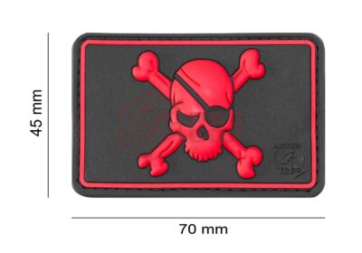 JTG Pirate Skull Rubber Patch Blackmedic - obrazek 2