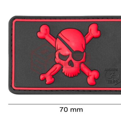 Alternative view of JTG Pirate Skull Rubber Patch Blackmedic