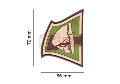 JTG Rebel Skull Rubber Patch Green - obrazek 2