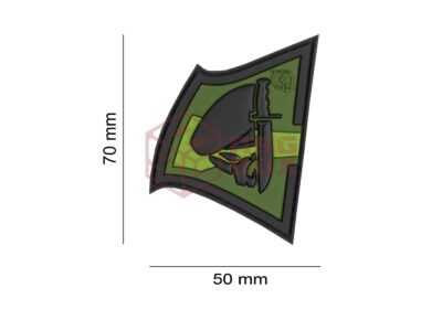 JTG Rebel Skull Rubber Patch Forest - obrazek 2