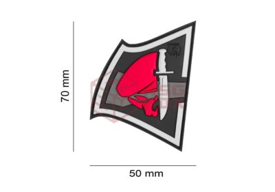 JTG Rebel Skull Rubber Patch Multicolor - obrazek 2