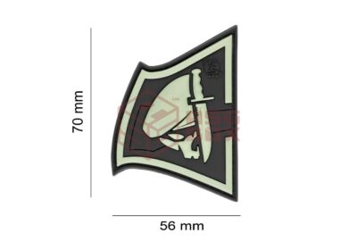 JTG Rebel Skull Rubber Patch Glow - obrazek 2