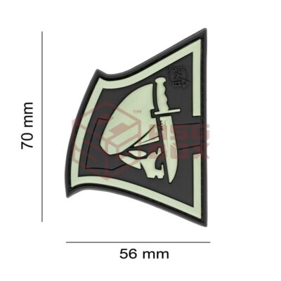 Alternative view of JTG Rebel Skull Rubber Patch Glow