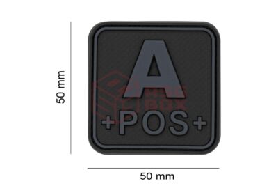 JTG Bloodtype Square Rubber Patch A Pos Blackops - obrazek 2
