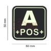 JTG Bloodtype Square Rubber Patch A Pos Glow OD-TM-10345460100 13100 asgbox.pl