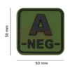 JTG Bloodtype Square Rubber Patch A Neg Forest OD-TM-10345521400 13085 asgbox.pl
