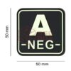 JTG Bloodtype Square Rubber Patch A Neg Glow OD-TM-10345560100 13101 asgbox.pl